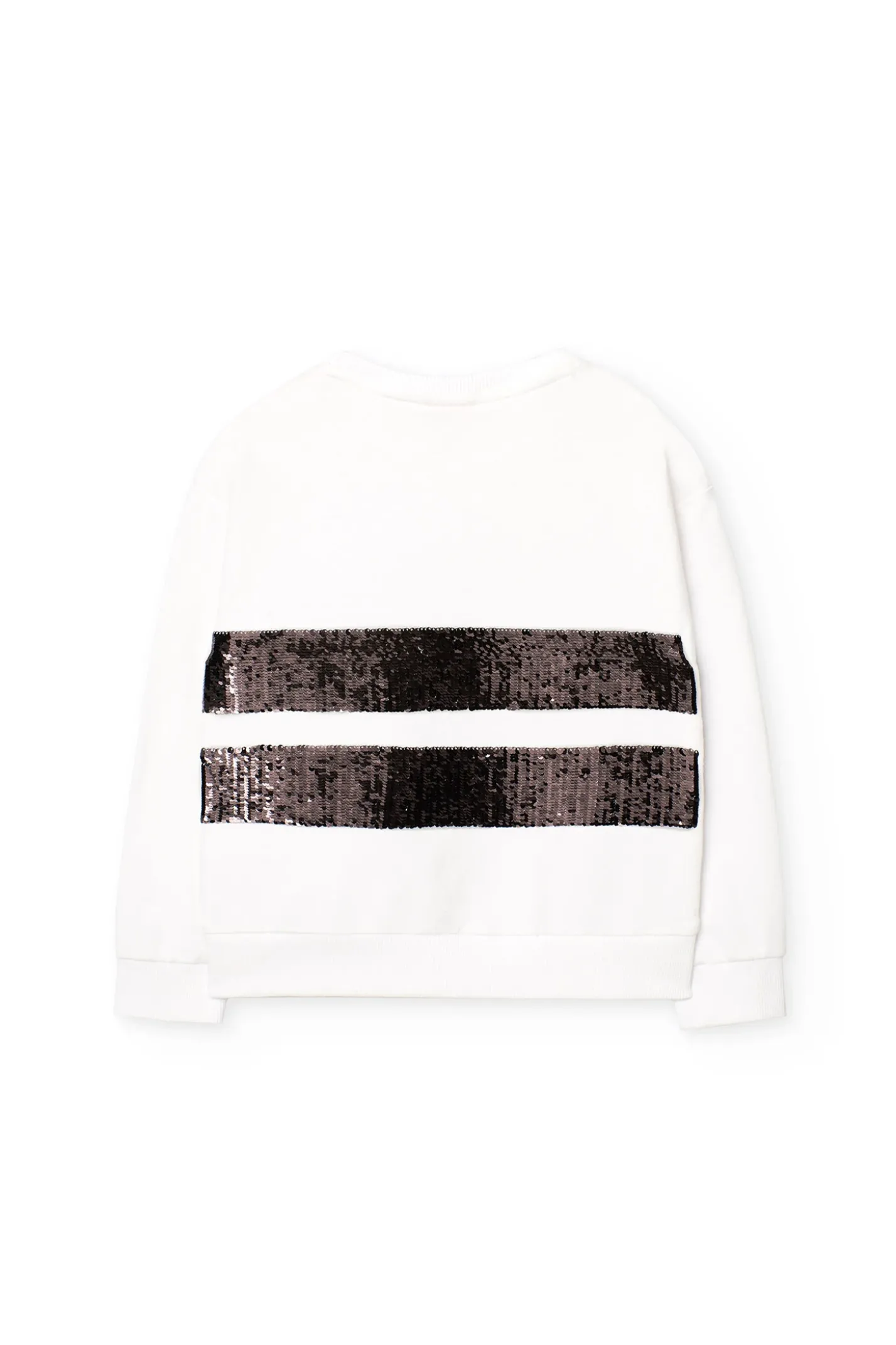Felpa per bambina di colore bianco.