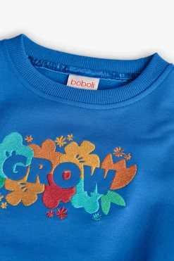 Felpa per bambina di colore blu.