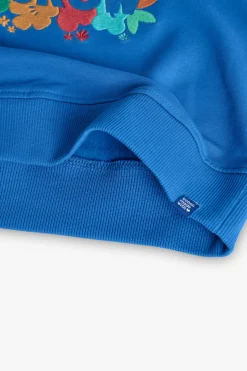 Felpa per bambina di colore blu.