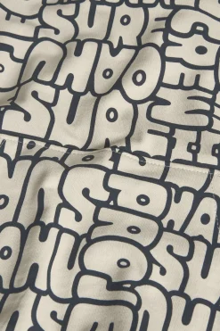 Felpa per bambino con stampa color crema.