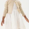 Giacca a maglia per neonata in colore beige