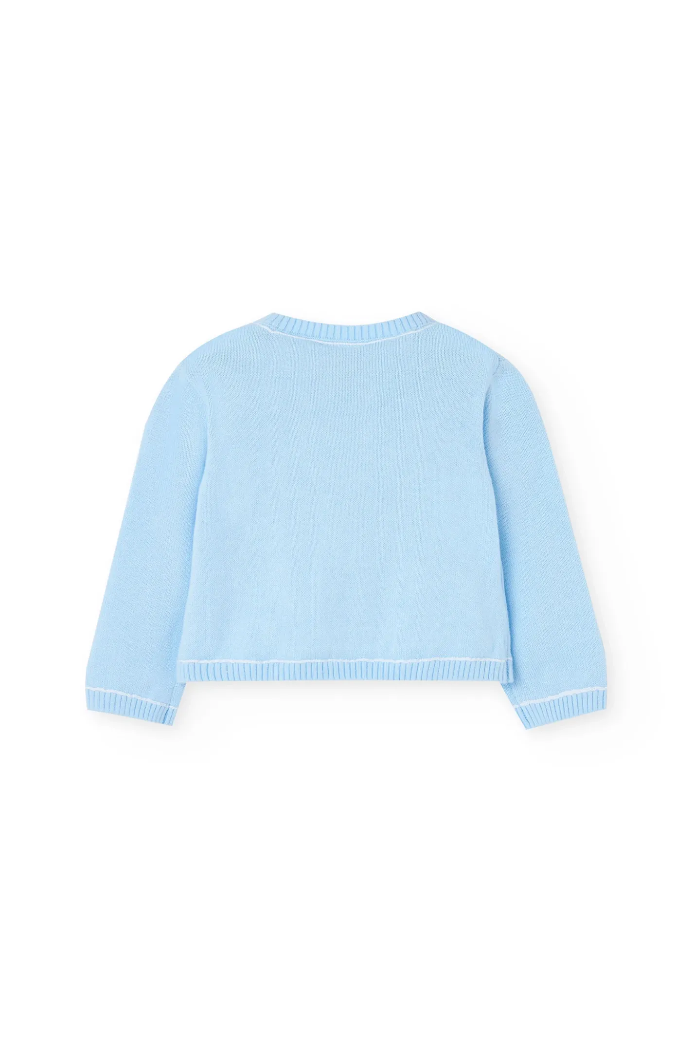Giacca a maglia per neonato di colore blu