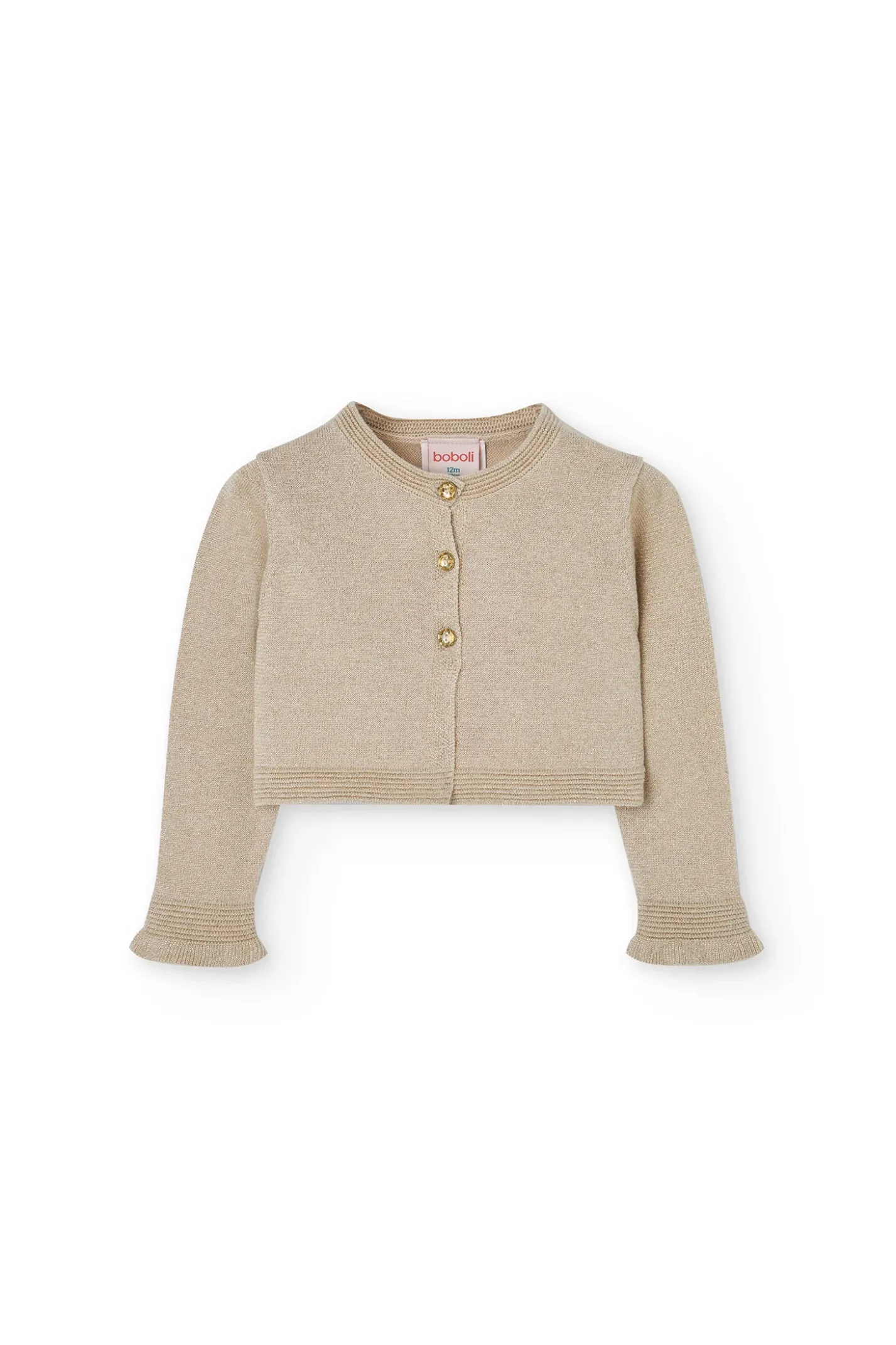 Giacca a maglia per neonata in colore beige
