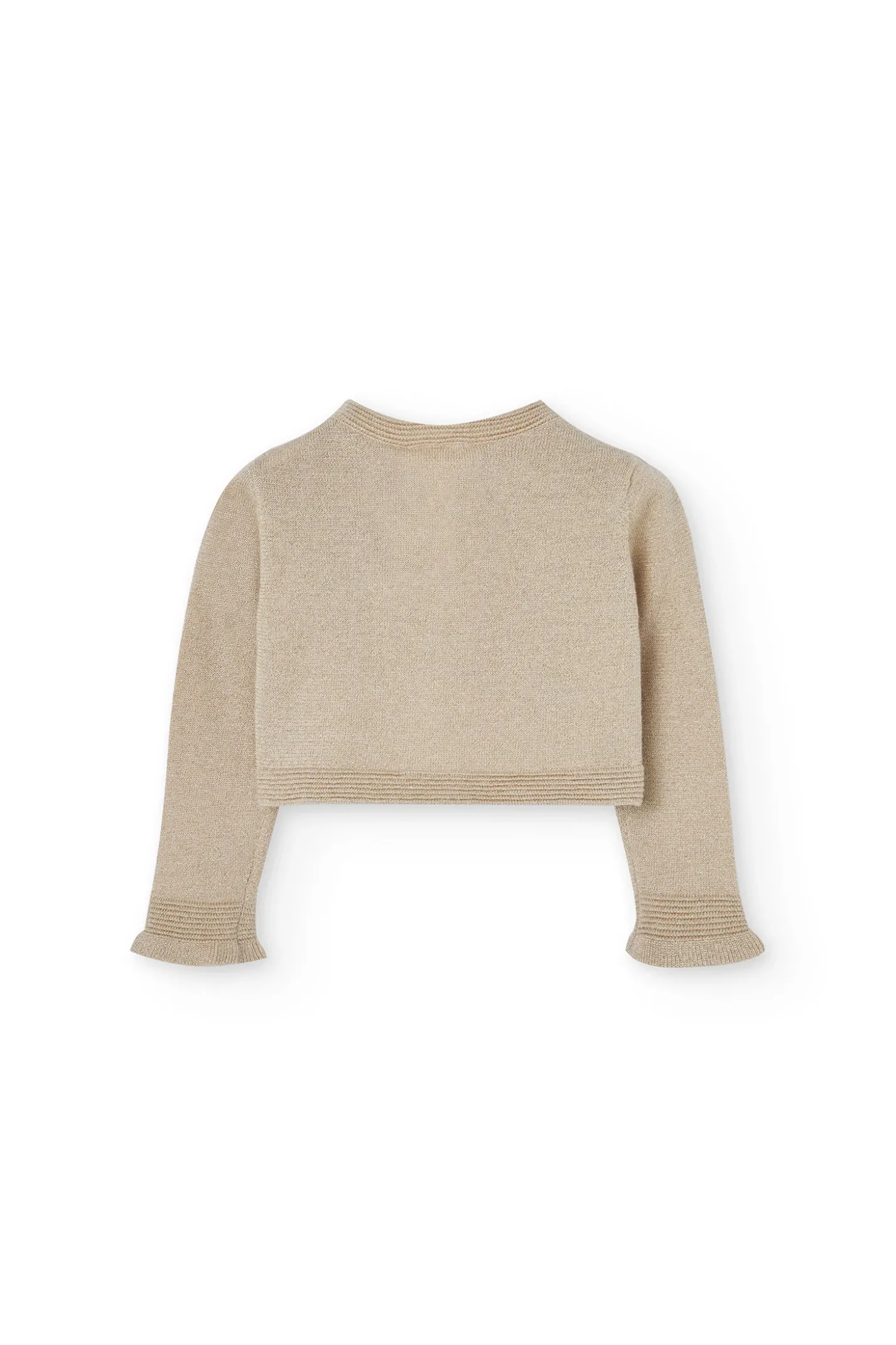 Giacca a maglia per neonata in colore beige