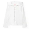 Giacca di base in maglia per bambina di colore bianco