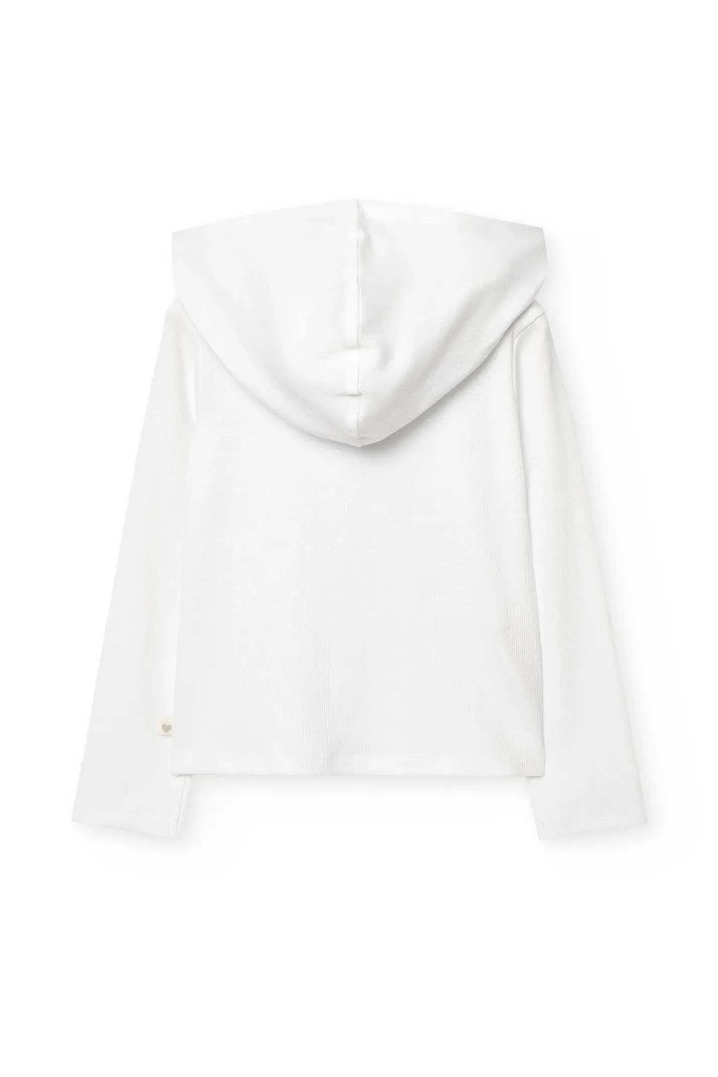 Giacca di base in maglia per bambina di colore bianco