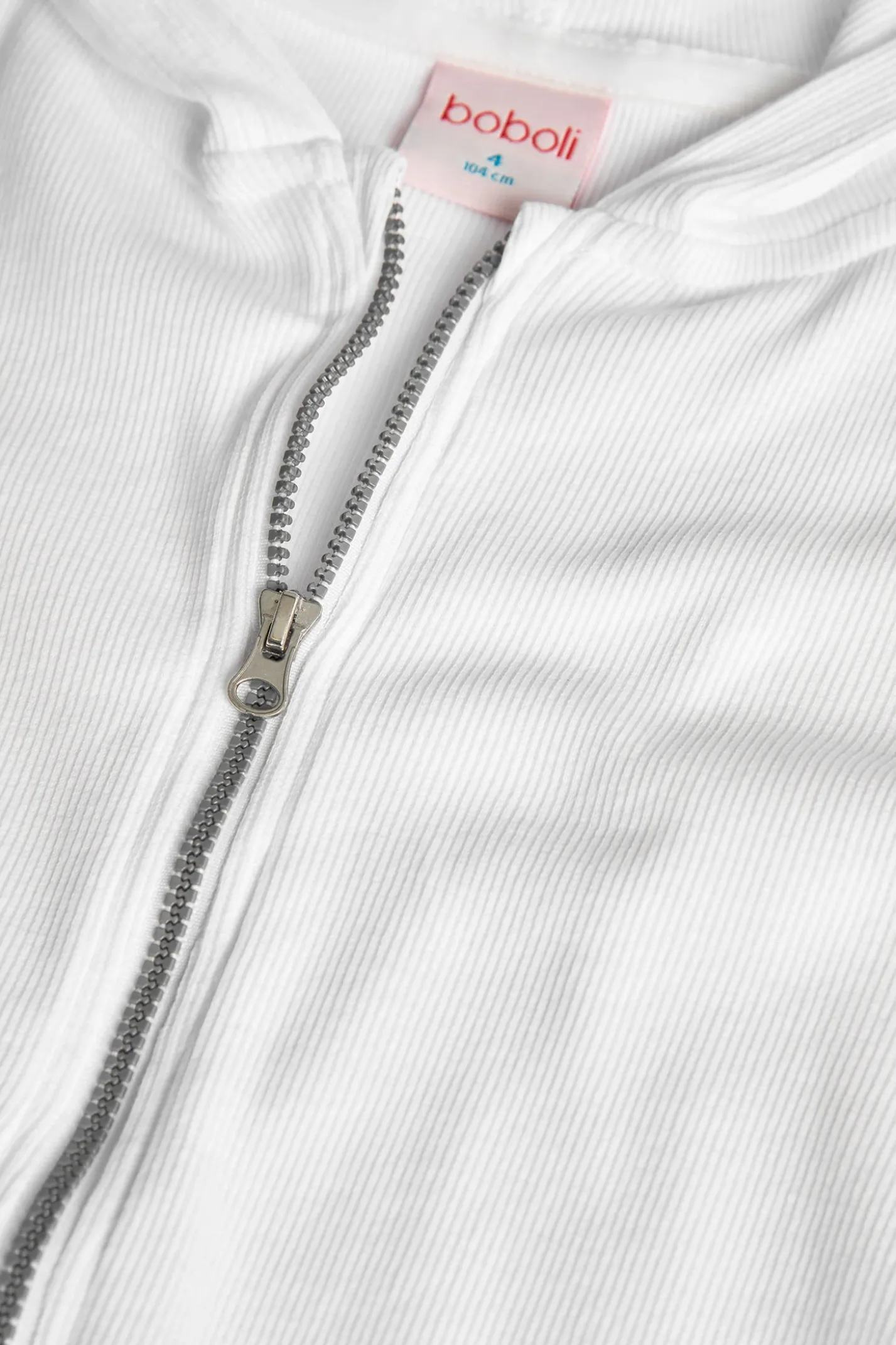 Giacca di base in maglia per bambina di colore bianco