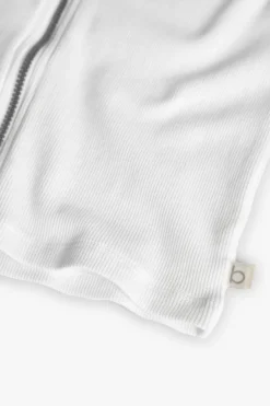 Giacca di base in maglia per bambina di colore bianco