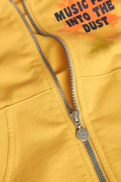 Giacca di felpa per bambino di colore giallo