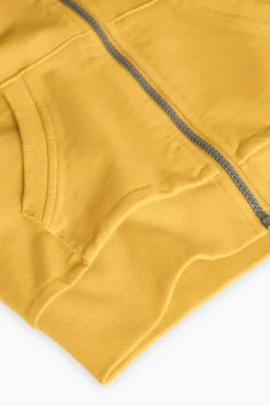 Giacca di felpa per bambino di colore giallo