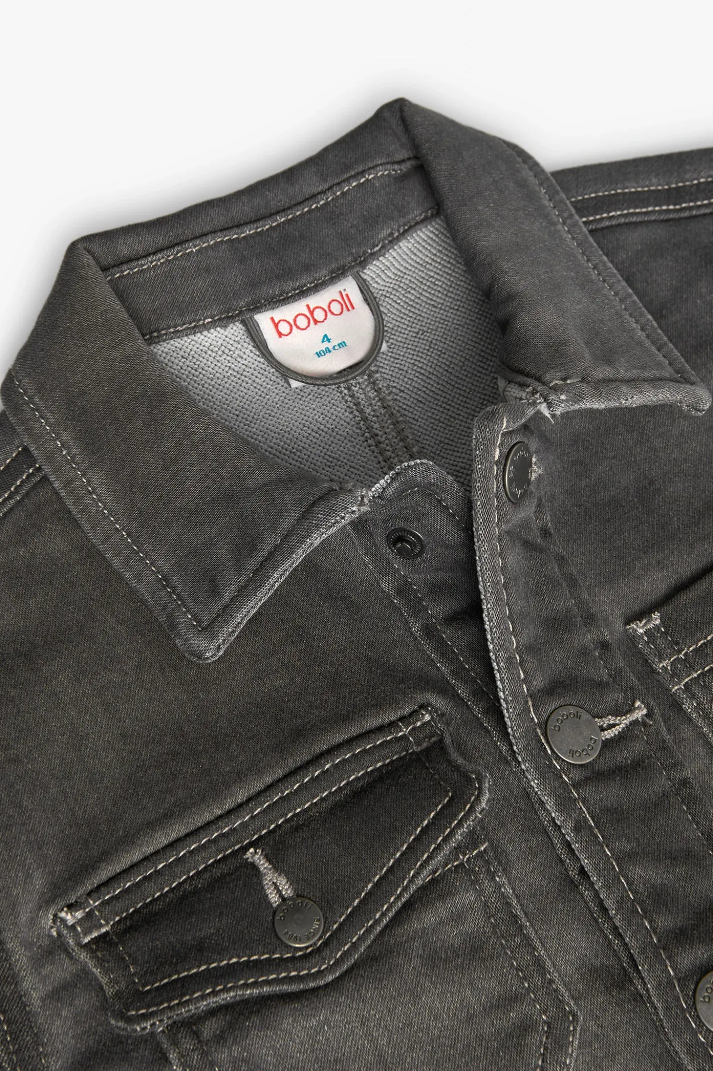 Giacca di jeans a maglia per bambino in colore grigio