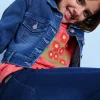 Giacca di jeans per bambina in blu