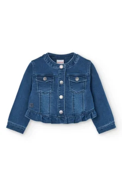 Giacca di jeans per bambina di colore blu