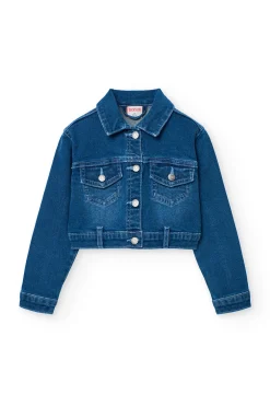 Giacca di jeans per bambina in blu