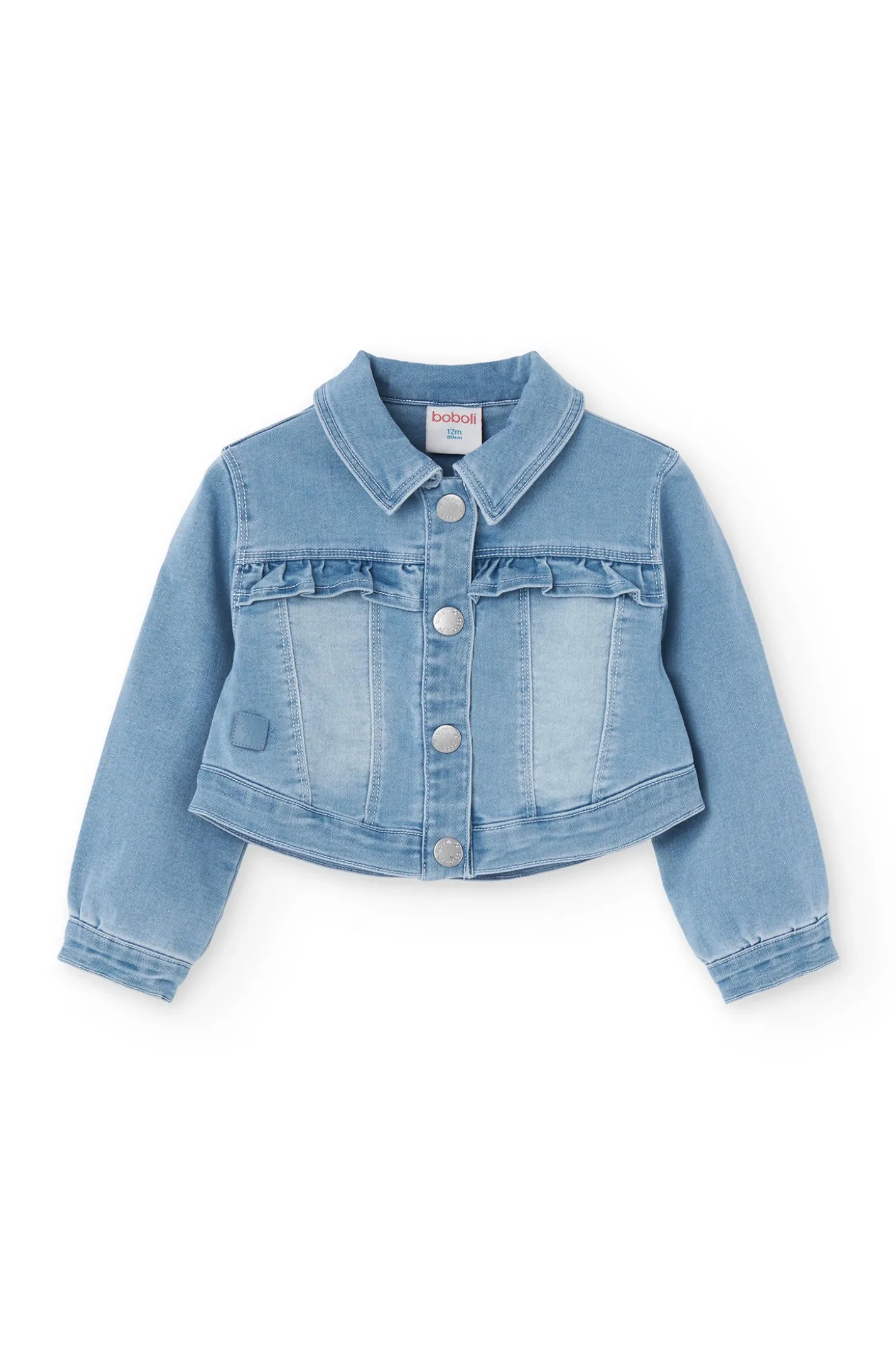 Giacca di maglia per neonata in colore bleach