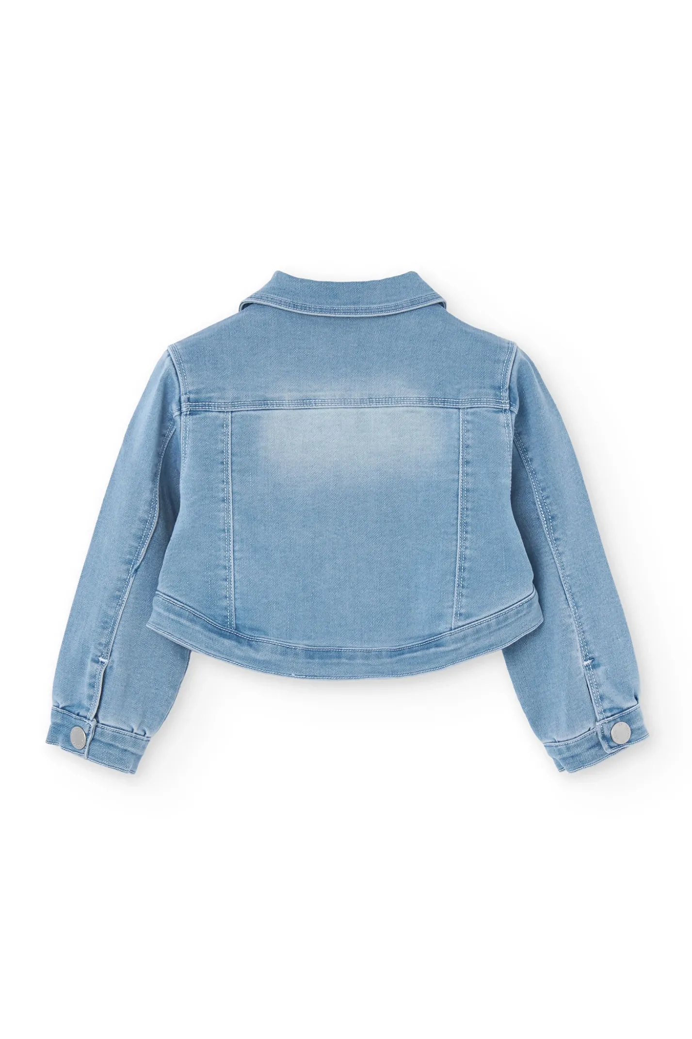 Giacca di maglia per neonata in colore bleach