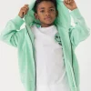 Giacca di pile per bambino di colore verde