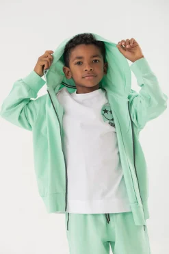 Giacca di pile per bambino di colore verde