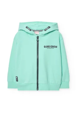 Giacca di pile per bambino di colore verde
