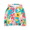 Giacca in felpa per bambina con design floreale