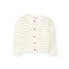 Giacca in maglia per bambina neonata in bianco
