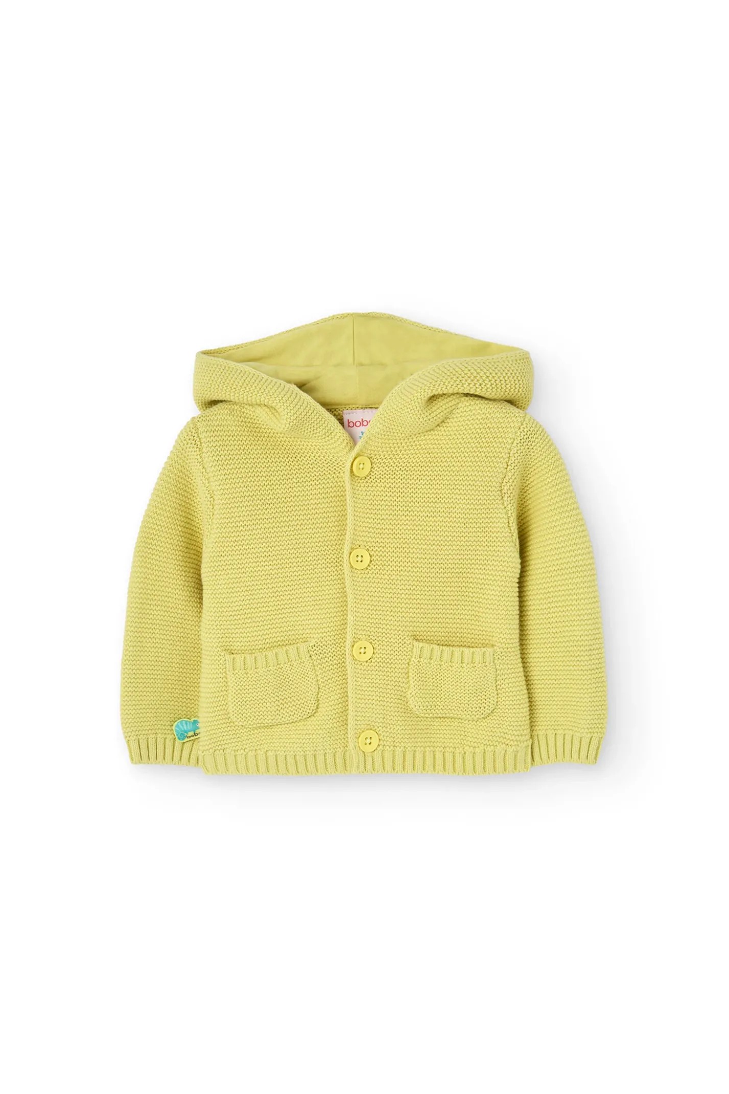 Giacca in maglia per neonato di colore verde