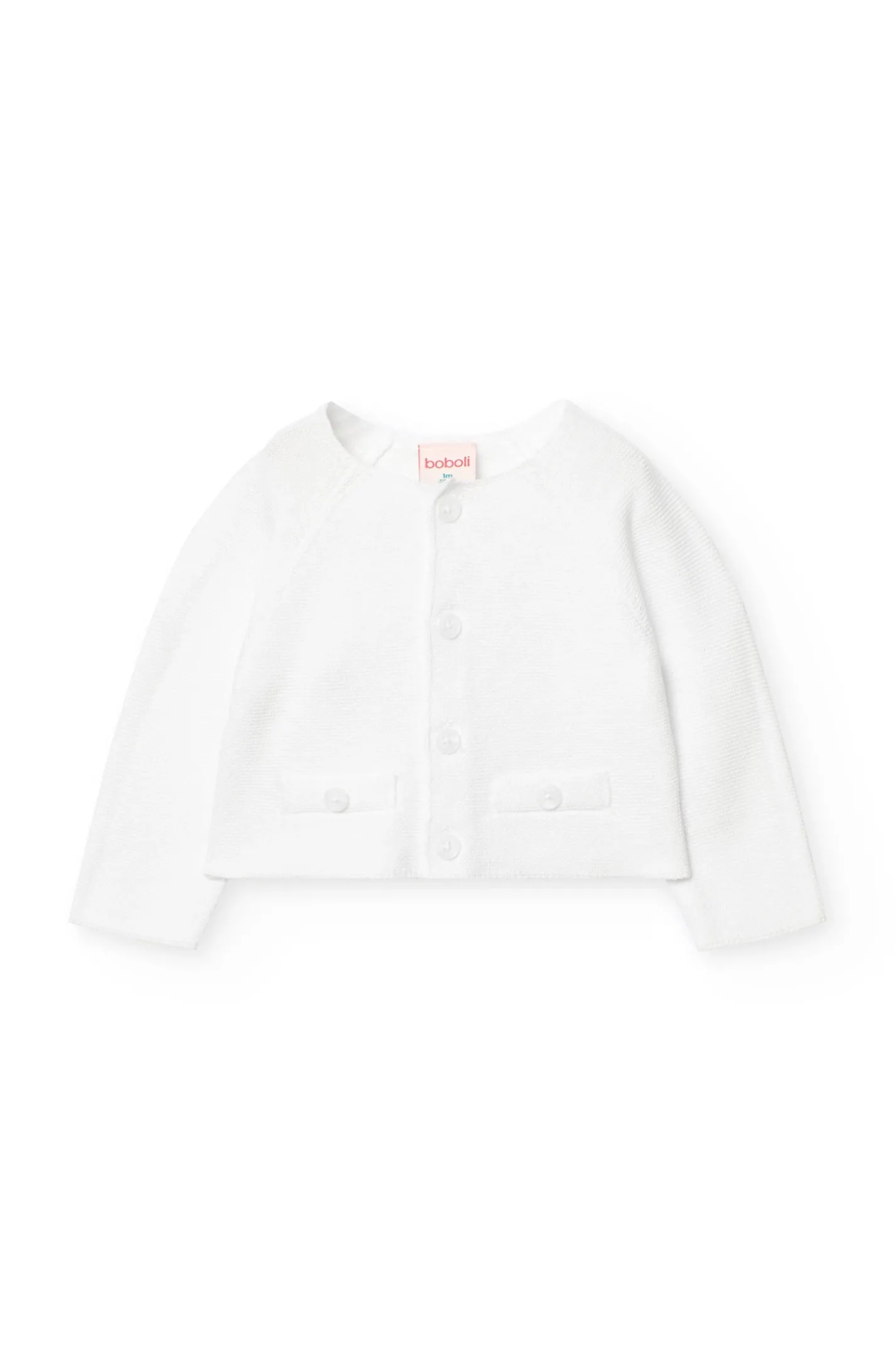 Giacca in maglia per neonato di colore bianco