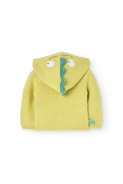Giacca in maglia per neonato di colore verde
