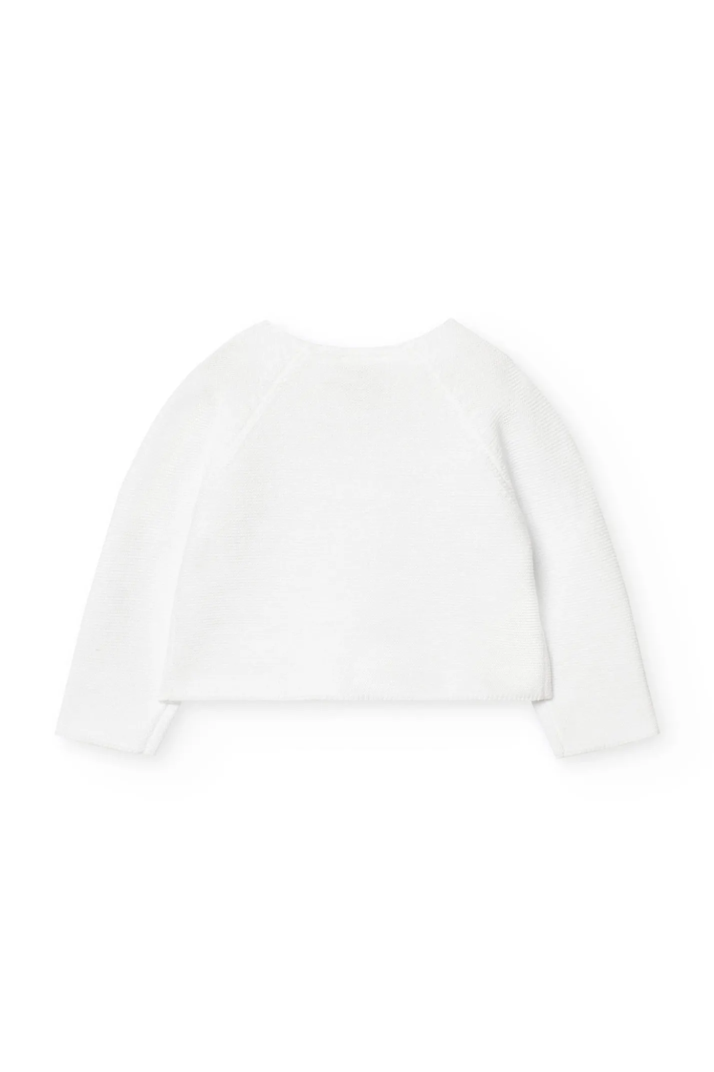 Giacca in maglia per neonato di colore bianco