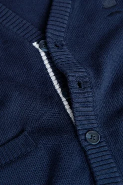 Giacca in maglia per neonato di colore blu navy