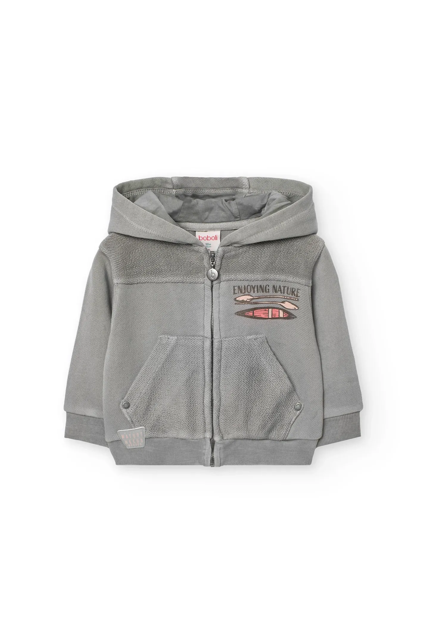 Giacca in pile per bambino in grigio scuro