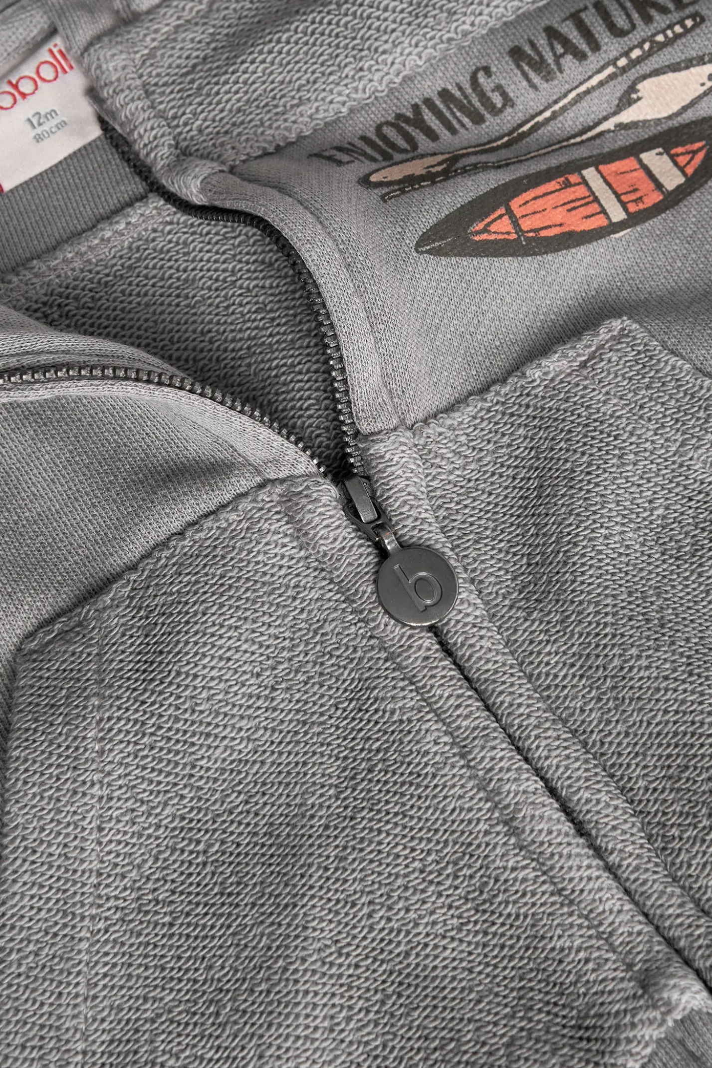 Giacca in pile per bambino in grigio scuro