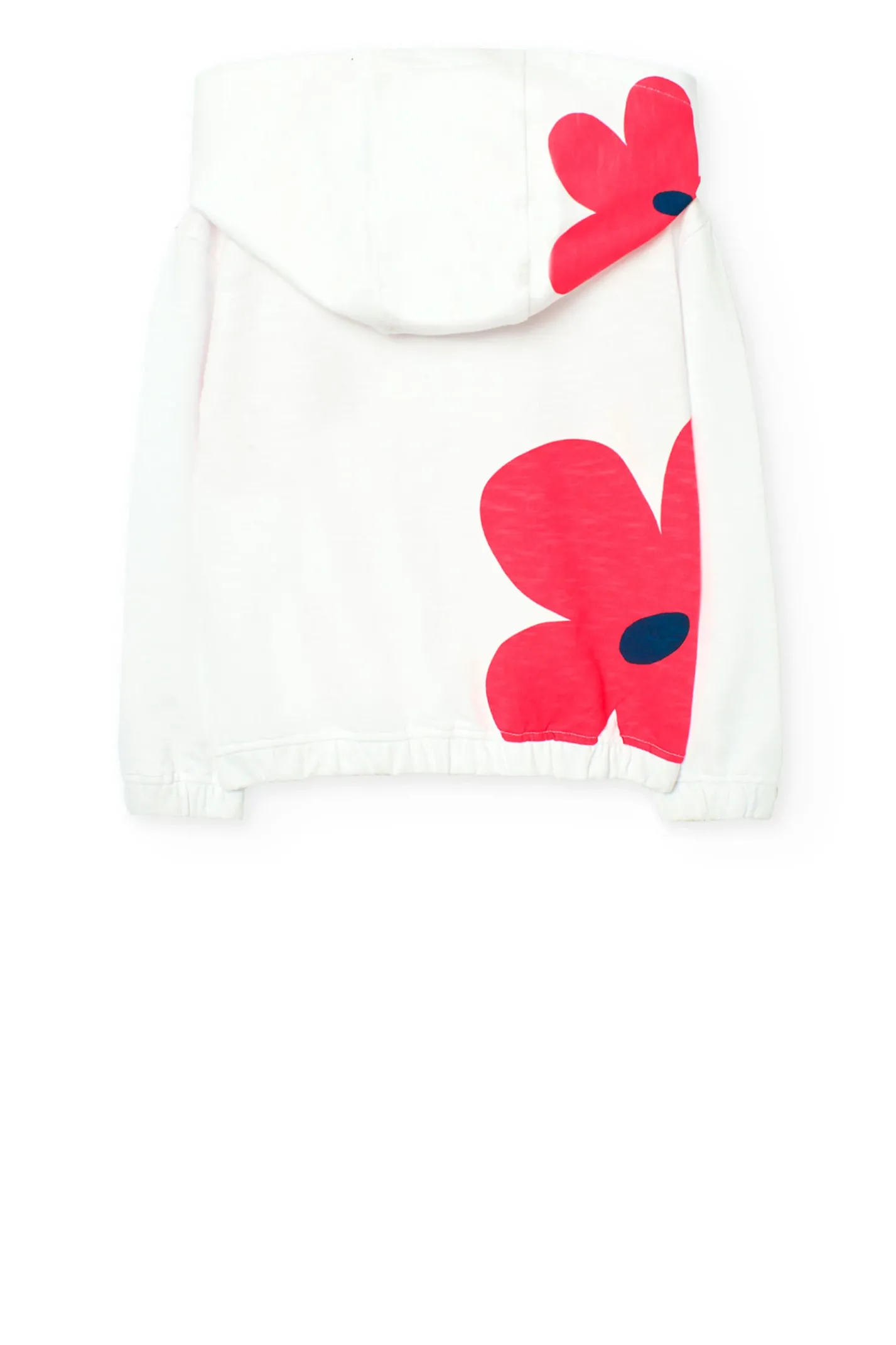 Giacca in pile per bambina di colore bianco.