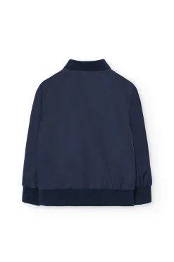 Giacca reversibile per bambino in blu navy e beige