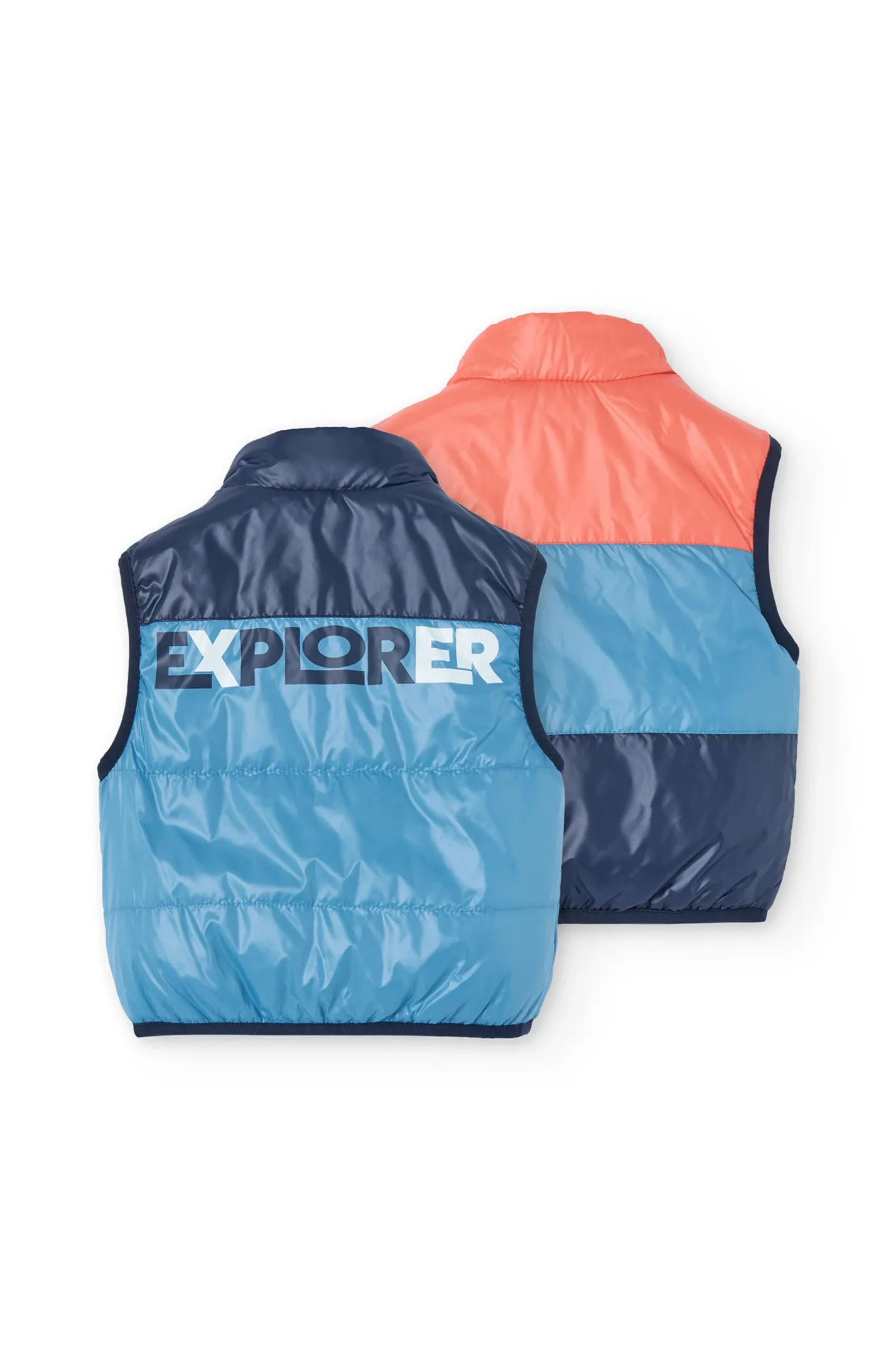 Gilet reversibile per bambino in colore blu navy