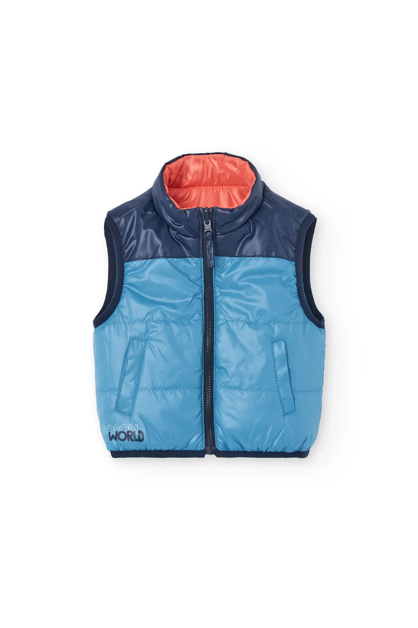 Gilet reversibile per bambino in colore blu navy