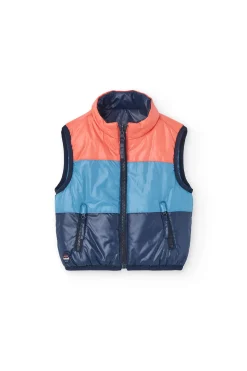 Gilet reversibile per bambino in colore blu navy