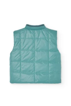 Gilet reversibile per bambino in colore grigio e verde