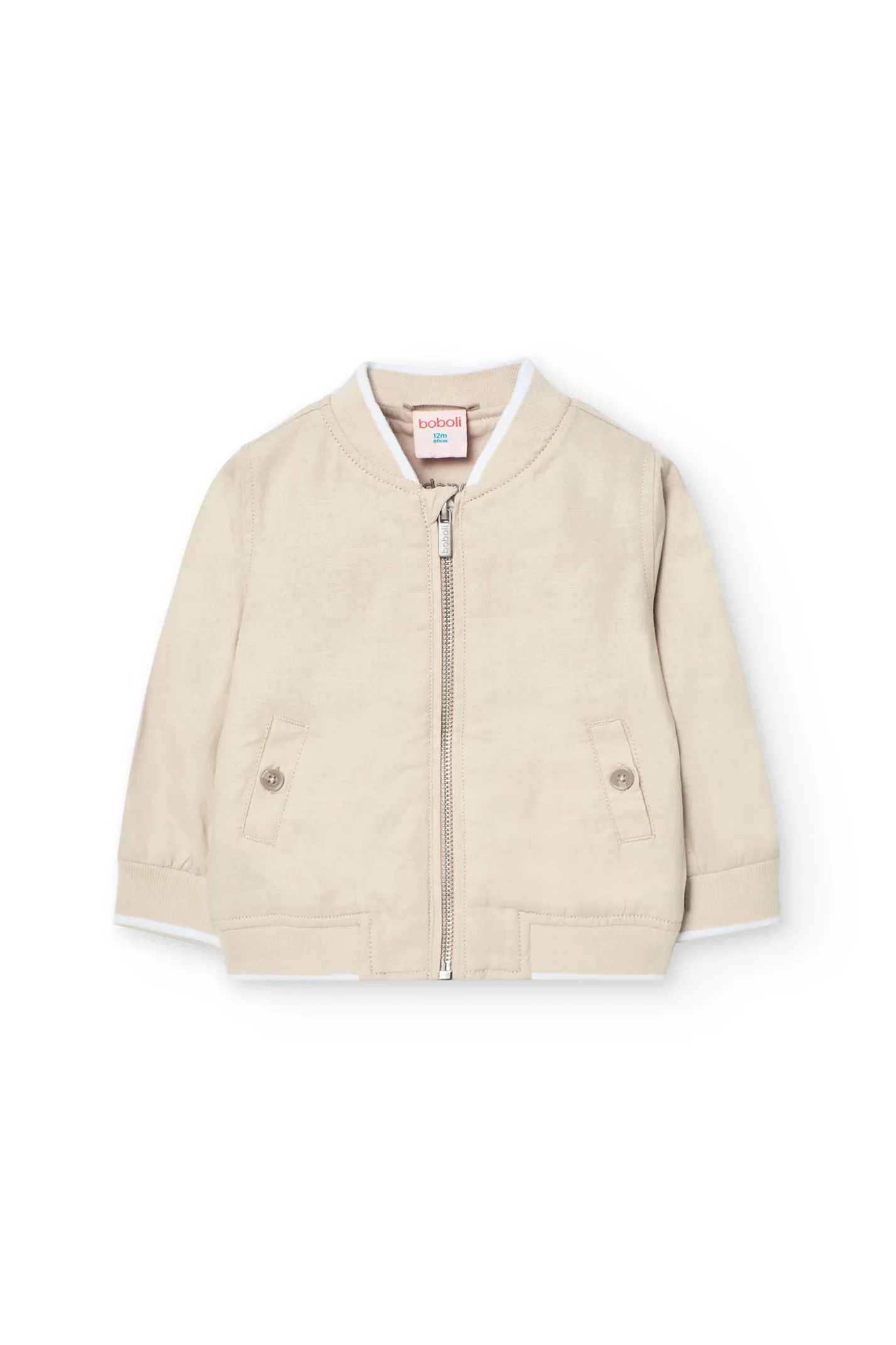 Giubbino di lino per bambino in colore beige