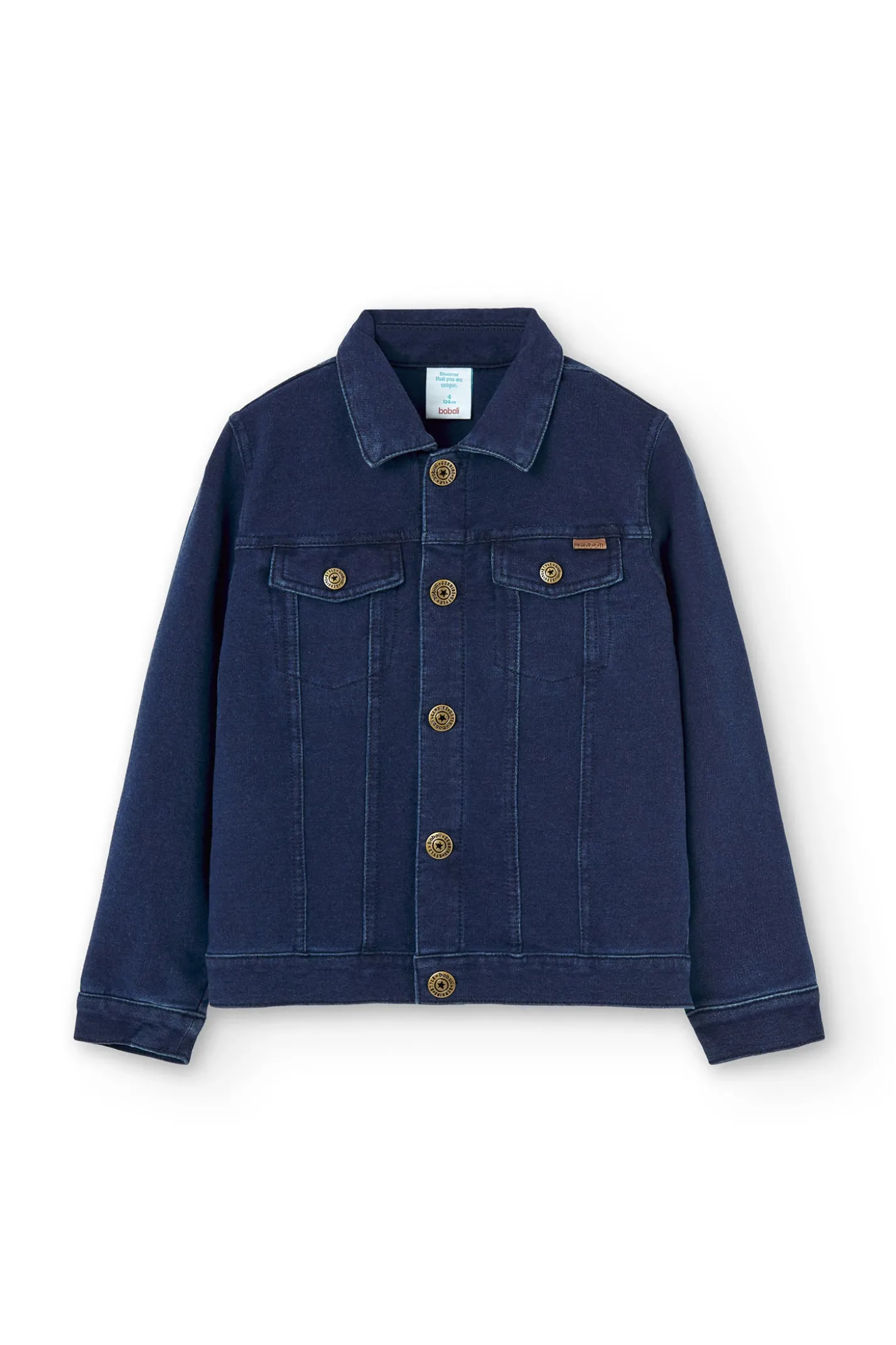 Giubbotto felpato denim unisex