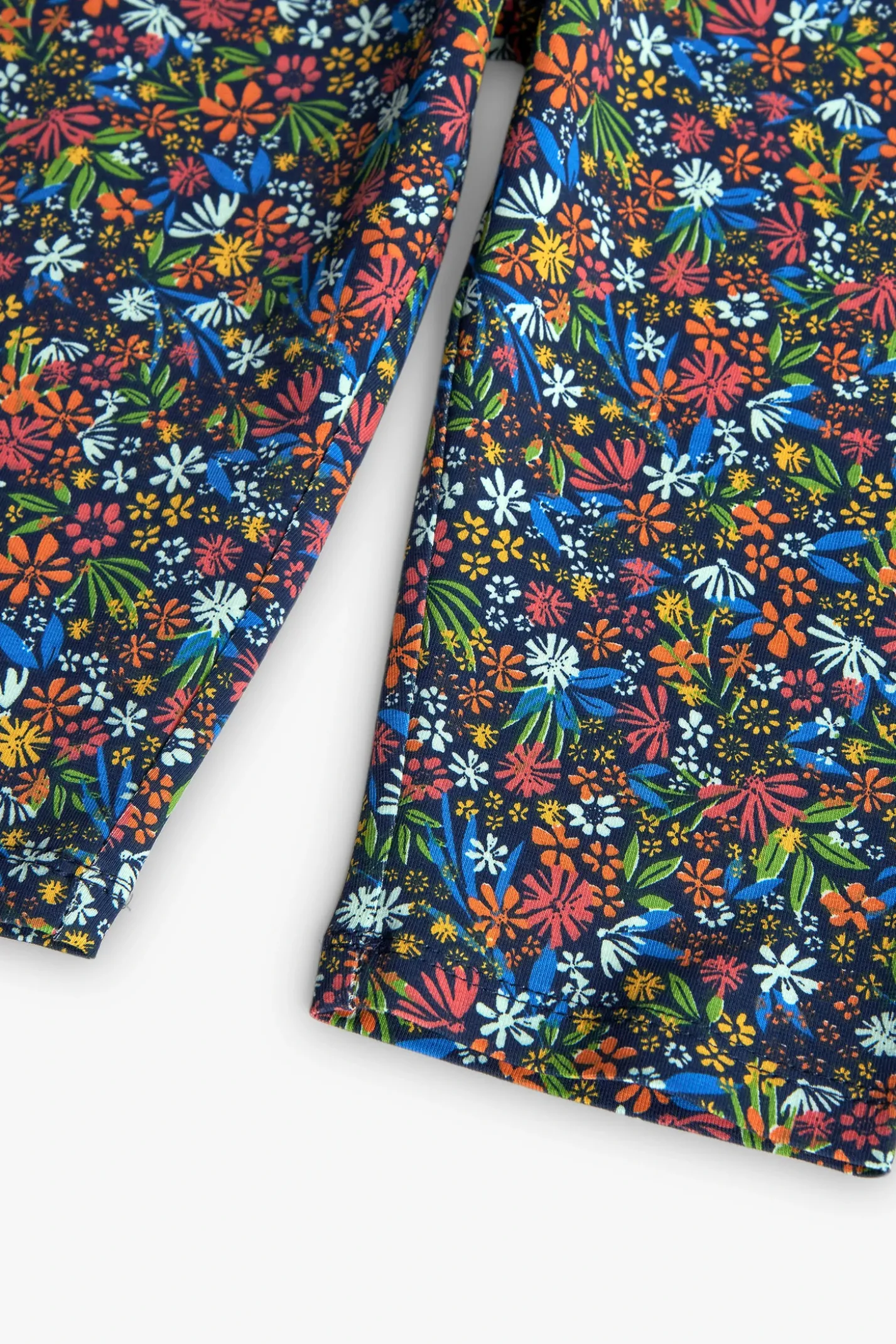 Leggings capri in maglia per bambina con stampa floreale