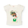 Maglietta a maglia per bambina in colore bianco
