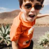 Maglietta a maglia per bambino di colore arancione