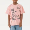 Maglietta a maglia per bambino in colore rosa.
