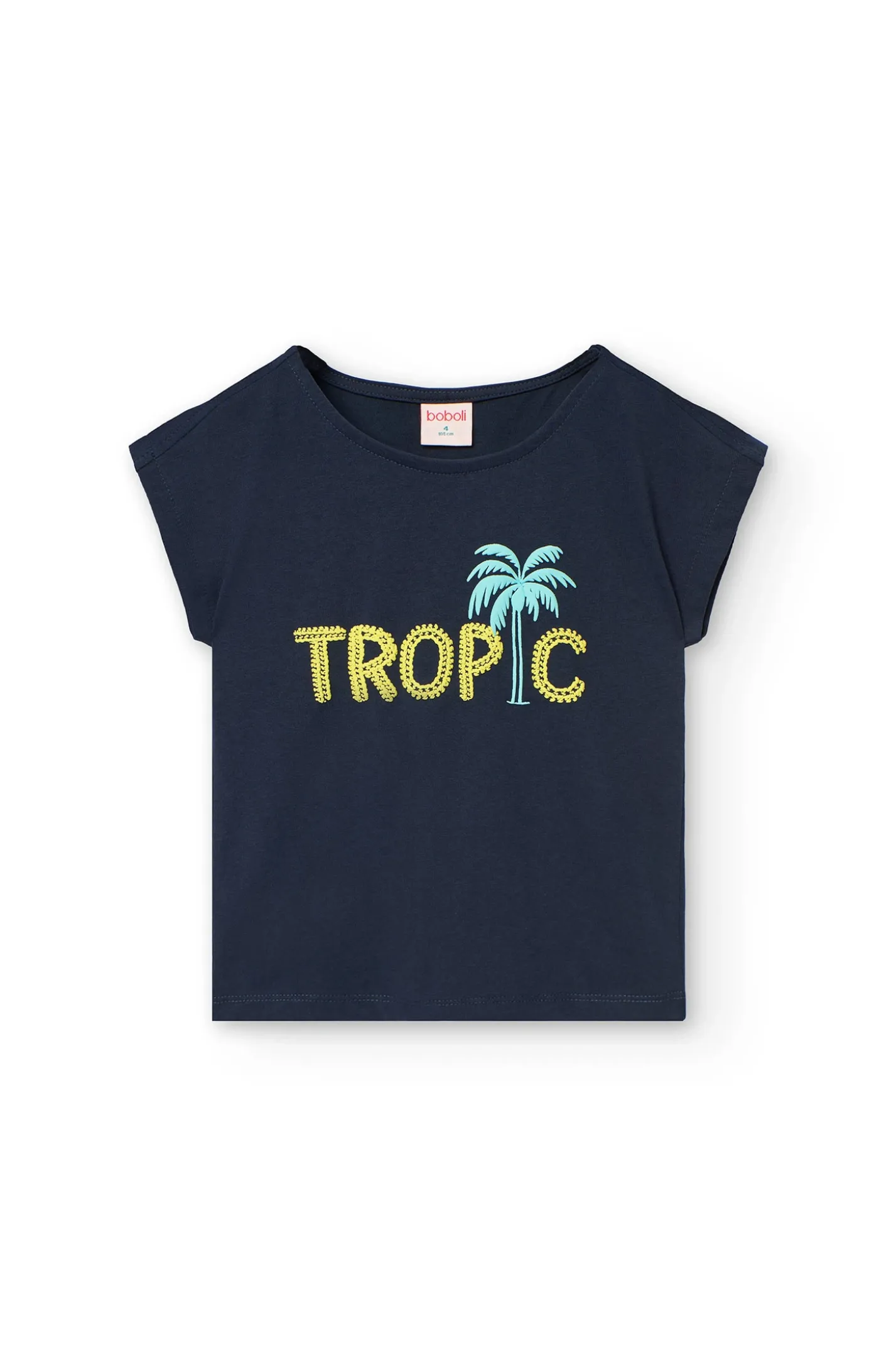 Maglietta a maglia per bambina in colore blu marino