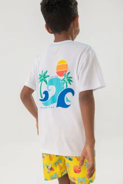 Maglietta a maglia per bambino di colore bianco