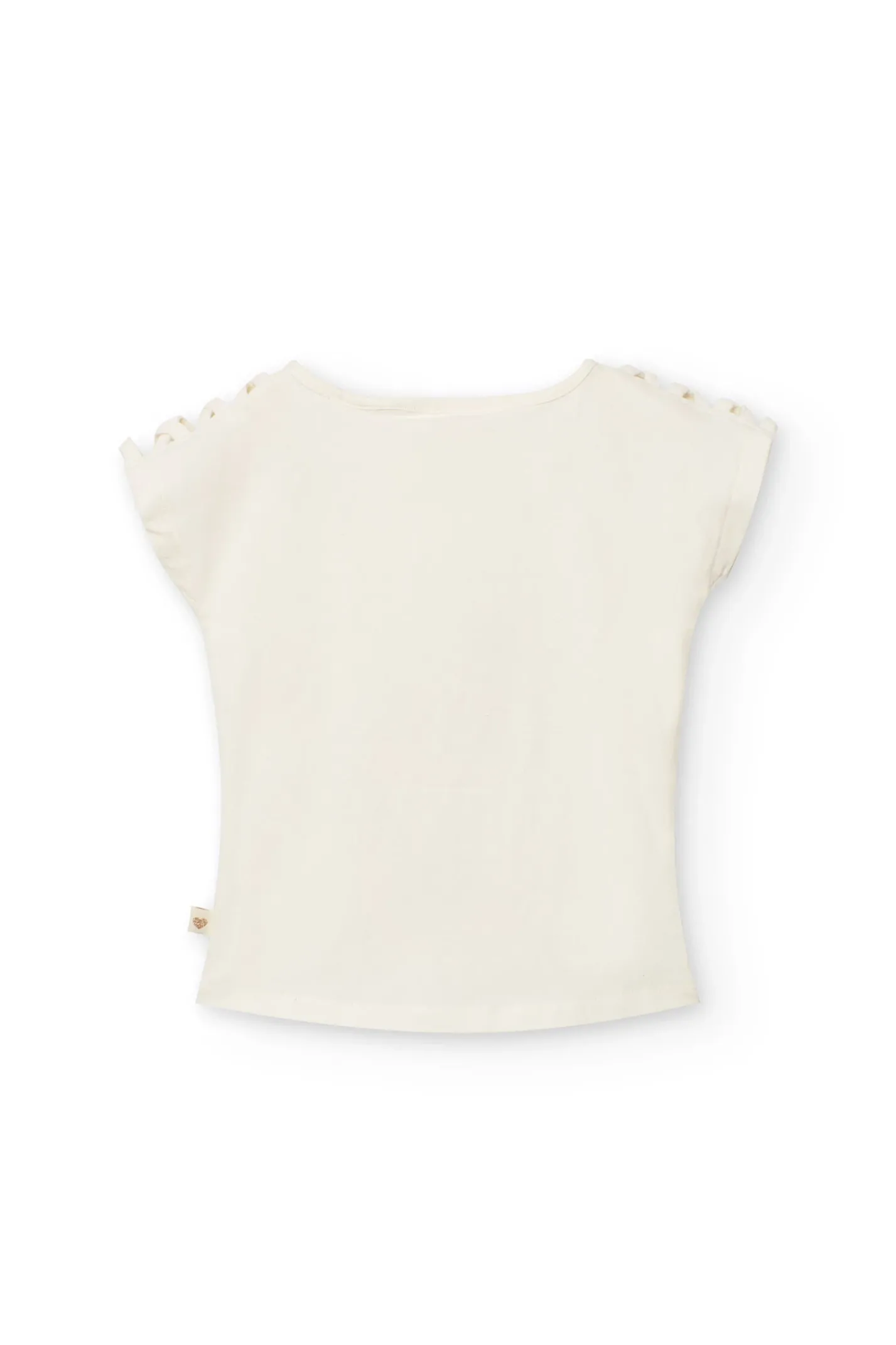Maglietta a maglia per bambina in colore bianco