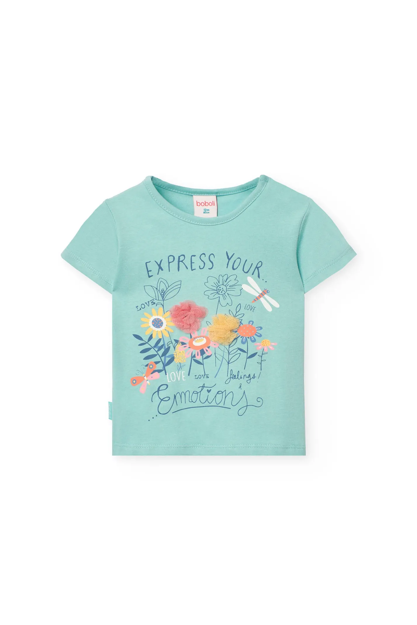 Maglietta a maglia per bambina in colore verde