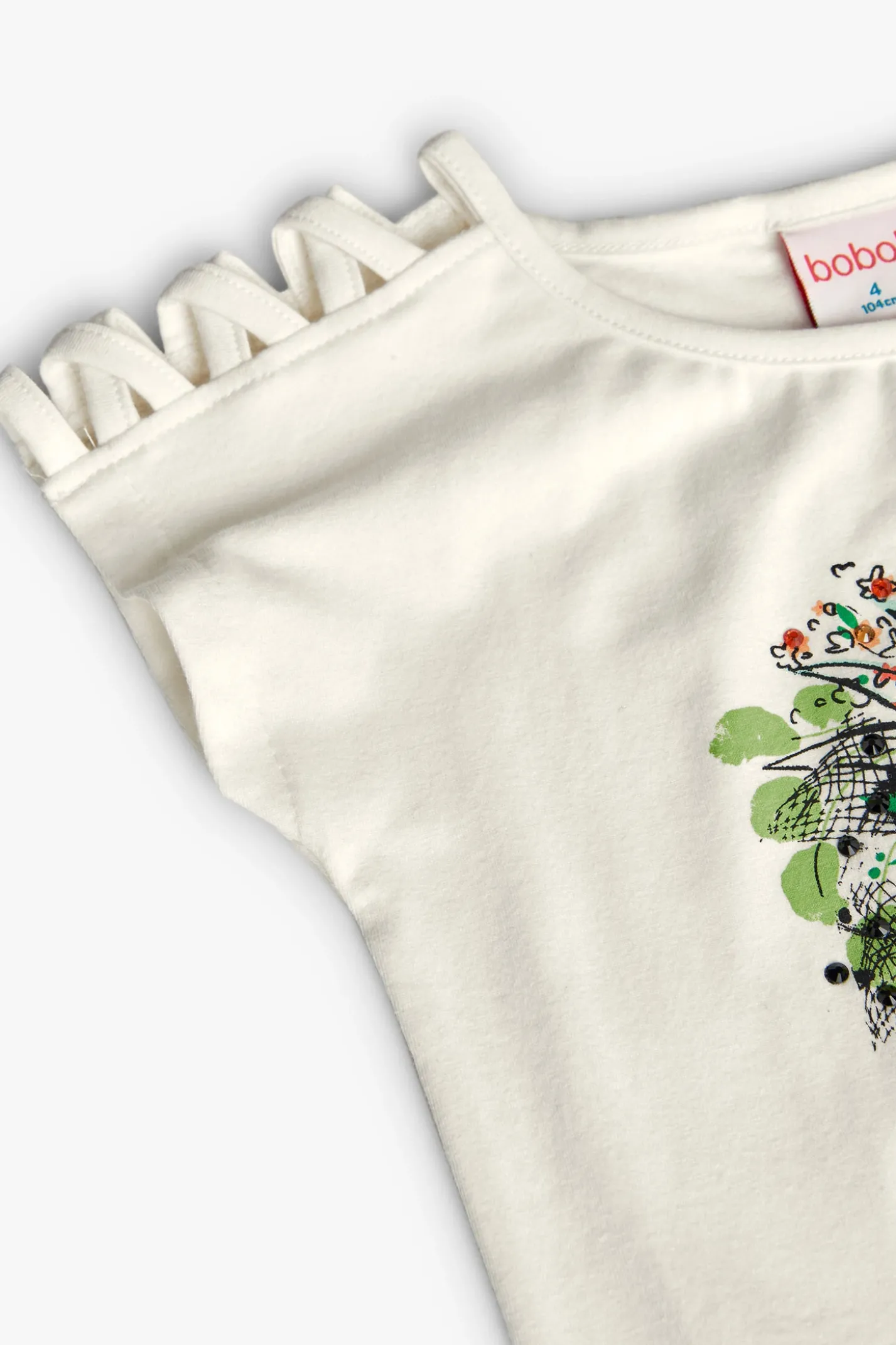 Maglietta a maglia per bambina in colore bianco