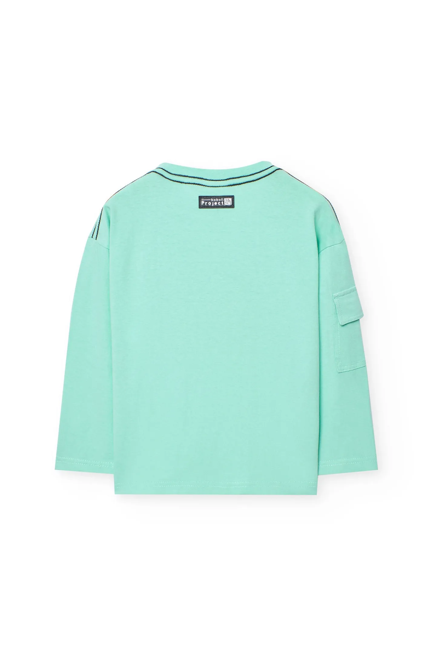 Maglietta a maglia per bambino in colore acqua
